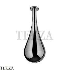 Gessi Goccia Потолочная каплевидная душевая лейка 33751-124, Black Metal глянец