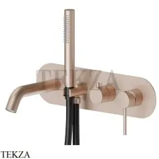 Newform XT Смеситель для ванны с гарнитуром, внешняя часть 4272E.M0.072, Copper satin