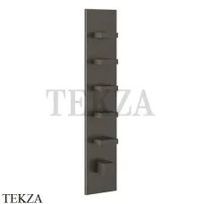 Gessi Rettangolo Wellness Термостат 5 выходов, внешняя часть 43030-707, Black Metal Brushed