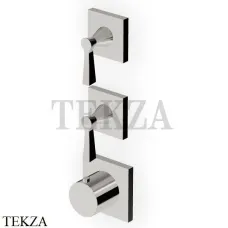 Zucchetti Bellagio Термостат для душа, 2 выхода, внешняя часть ZB2802.C8, nickel глянец