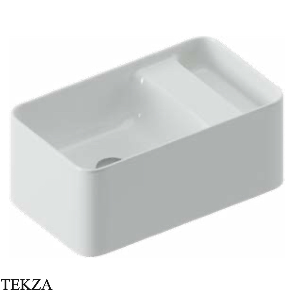 ArtCeram Brooklyn раковина подвесная и накладная The.Saniglaze с боковым сухим отсеком BNL004 01 34, белый глянец
