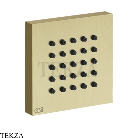 Gessi Rettangolo shower BODY JETS Боковая форсунка 32973-727, Brushed Brass PVD