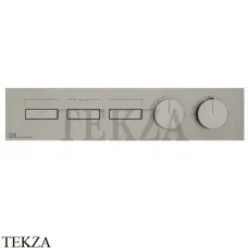 Gessi HI-FI Термостатический смеситель на 3 потока, внешняя часть 63014-149, Finox Brushed Nickel