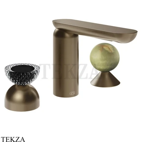 Gessi Perle Смеситель для раковины на 3 отв., без гарнитура 74758-761, бронза Coffee