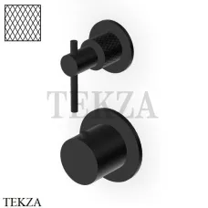 Zucchetti Helm Diagonal Термостат для душа на 1 поток, внешняя часть ZHL801.XP81G3, brushed total black PVD