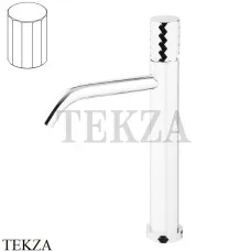 FIMA Carlo Frattini Spillo TECH V Смеситель для раковины, с донным клапаном F3031TLXSVBS, белый матовый