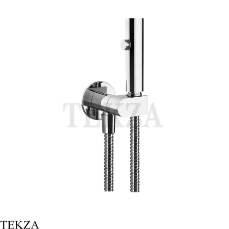 Gessi Гигиенический душ с запорным узлом, выводом воды и держателем 45124-031, хром глянец