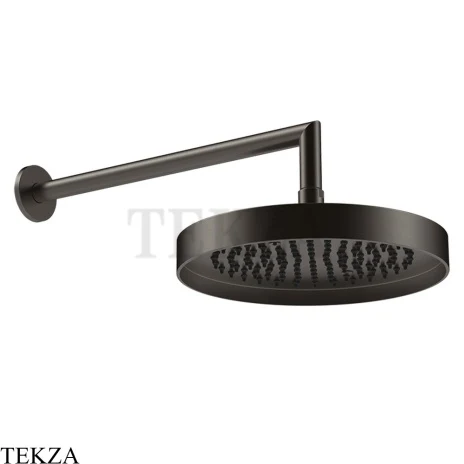 Gessi Incastri Верхняя лейка D25 с кронштейном из стены 63045-707, black хром Brush
