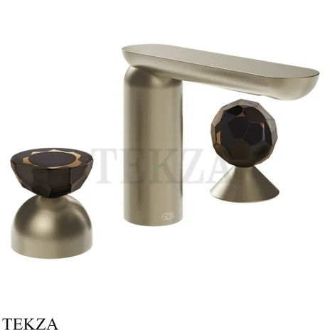 Gessi Perle Смеситель для раковины на 3 отв., без гарнитура 74828-149, нерж. сталь Brush / никель Brushed