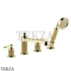 Gessi VENTI20 Смеситель на борт ванны, с гарнитуром 65045-246, Gold PVD