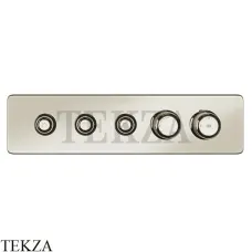 Gessi VENTI20 Термостатический смеситель на 3 потока с кнопками, внешняя часть 65224-720, Nickel PVD Gessi VENTI20 Термостатический смеситель на 3 потока с кнопками, внешняя часть 65224-720, Nickel PVD