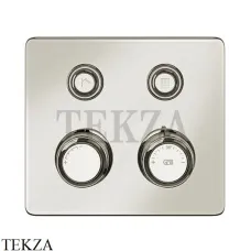 Gessi VENTI20 Термостатический смеситель на 2 потока, внешняя часть 65232-149, Finox Brushed Nickel