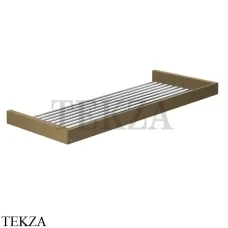 Gessi Rettangolo Решетка-полка для полотенец широкая 60 см 20950-713, Antique Brass