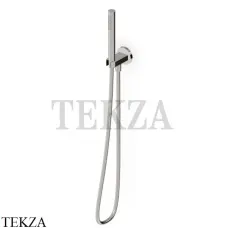 Zucchetti Душевой гарнитур, стержневая латунная лейка 1 режим Z94022.C8, nickel глянец