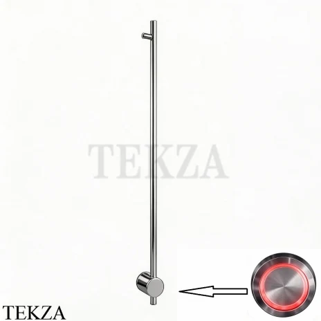 BRONER BRUNO H Электрический полотенцесушитель 100 с кнопкой, BR.007.100.0000.P, сталь глянец