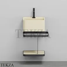 Cielo Les Petites Quadrato Консоль с раковиной LPLAQ35, керамическая полка, Canapa Cielo Les Petites Quadrato Консоль с раковиной LPLAQ35, керамическая полка, Canapa