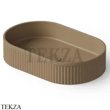 Dea Design Washbasins Раковина настольная 55х35 Solid Surface DD9801 550 2, Light Camel №2
