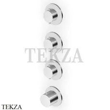 Zucchetti Helm Термостат для душа на 3 потока, внешняя часть ZHE803.X, нержавеющая сталь brushed