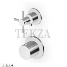 Zucchetti Helm Термостат для душа на 1 поток, внешняя часть ZHM801.X, нержавеющая сталь brushed