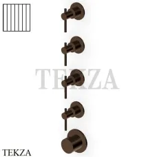 Zucchetti Helm Vertical Термостат для душа на 4 потока, внешняя часть ZHL804.XP21G2, brushed chocolate PVD