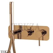 FIMA Carlo Frattini Spillo UP Смеситель для душа, 2 потока, с гарнитуром, F3049WX2ZS, Brushed Amber Bronze