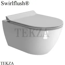 GSI PURA 55/F Унитаз подвесной ”Swirlflush” (безободковый) 8815FR211, сиденье микролифт slim, белый глянец
