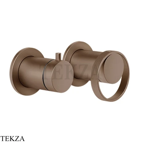 Gessi ANELLO Смеситель для душа с переключателем 2 потока ванна-душ 63380-708, Copper Brushed PVD