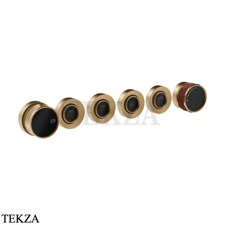 Gessi Pelle Tresse Термостат для душа на 4 потока, внешняя часть, 78238-431, Red Cherry/ Bronze Br. PVD