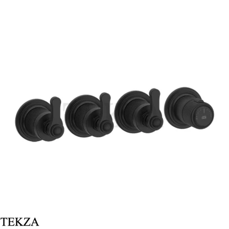 Gessi VENTI20 Термостат для душа, 3 потока, внешняя часть 65336-299, Black XL