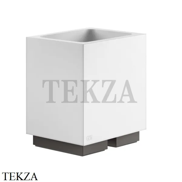 Gessi Rettangolo Стакан настольный, композит белый 20831-707, Black Metal Brushed