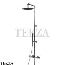 Newform Душевая колонна со смесителем, ручным и верхним душем 61167.58.063, PVD Gun metal