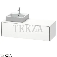 Duravit XSquare Тумба подвесная под раковину слева XS4903L1818, 2 выдвижных ящика, белый матовый
