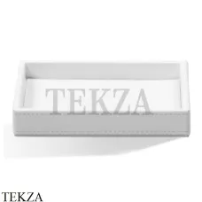 Decor Walther BROWNIE TAB S Бокс для ванных принадлежностей 0931050, белый матовый, эко-кожа