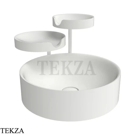 Flaminia Taki раковина накладная с тремя чашами 45×52,5×32,9 см, белый Latte матовый