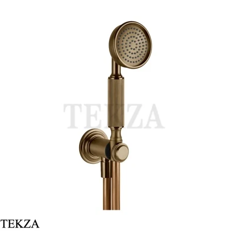 Gessi VENTI20 Душевой комплект с душевой лейкой, шланг, вывод 65123-791, Deep Bronze Br. PVD