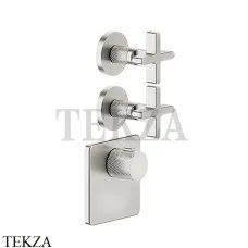 Gessi INCISO WELLNESS Термостат 2 выхода, внешняя часть 58344-149, Finox Brushed Nickel