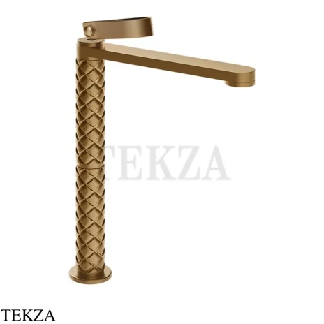 Gessi Pelle Laccetto Смеситель для раковины высокий, с донным клапаном, 78353-726, Warm Bronze Br. PVD