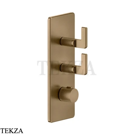 Gessi INCISO WELLNESS Термостат 2 выхода, внешняя часть 58204-791, Deep Bronze Br. PVD