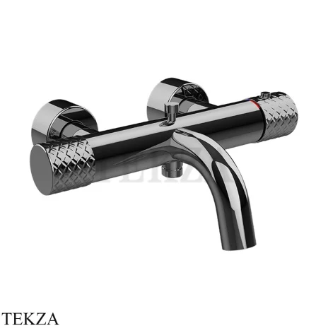 Gessi Habito INTRECCIO Термостатический смеситель для ванны с изливом 70113-706, Black Metal PVD