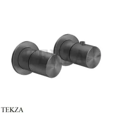 Gessi Habito DIAMANTATO Термостат для душа на 3 потока, внешняя часть 70636-707, Black Metal Brushed
