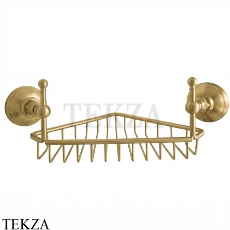 Nicolazzi CLASSICI Полочка-решетка угловая в душевую зону 1495OS, Brushed brass