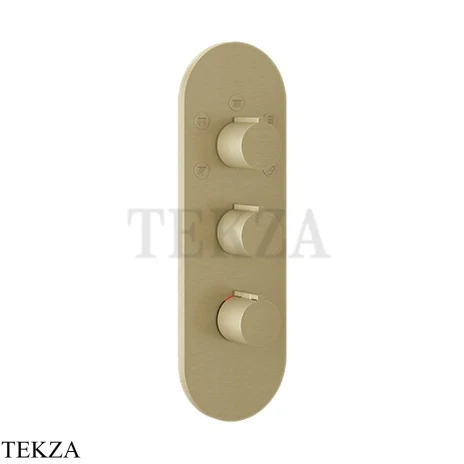Gessi Ingranaggio-Anello Термостат для душа, 5 потоков, внешняя часть 43072-727, Brushed Brass PVD