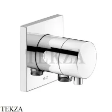 Keuco IXMO Comfort Вентиль переключатель на 2 потока, с выводом шланга, квадрат, внешняя часть 59556011102, хром глянец