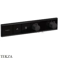 Hansgrohe RainSelect Термостатический модуль, 2 потока, внешняя часть 15380670, черный матовый Hansgrohe RainSelect Термостатический модуль, 2 потока, внешняя часть 15380670, черный матовый