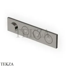 Zucchetti Hoop Термостат для душа на 3 потока, струя, внешняя часть ZHO783.C51, brushed metal black