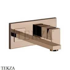 Gessi Rettangolo Смеситель для раковины на планке длинный, внешняя часть 44838-030, Copper глянец