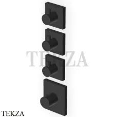 Zucchetti PAN Термостат для душа, 3 выхода, внешняя часть ZP8661.N1, черный goffrato