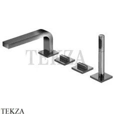 Keuco EDITION 11 Смеситель на борт ванны с изливом 18 см 51130130100, Хром черный шлифованный