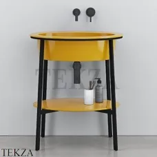 CIELO CATINO OVALE Консоль с керамической раковиной, Anemone-черный