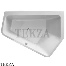 Duravit Paiova 5 Ванна с углом справа, с панелью, с двумя разными наклонами 700397000000000, акрил, белый глянец